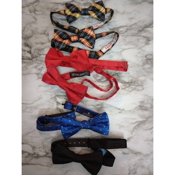 (Bundle) 6 Bowties Various Colors and Patterns - Picture 3 of 4